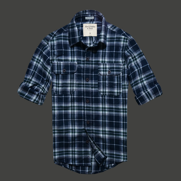 Abercrombie Fitch Hombres Plaid Camisa AF6978